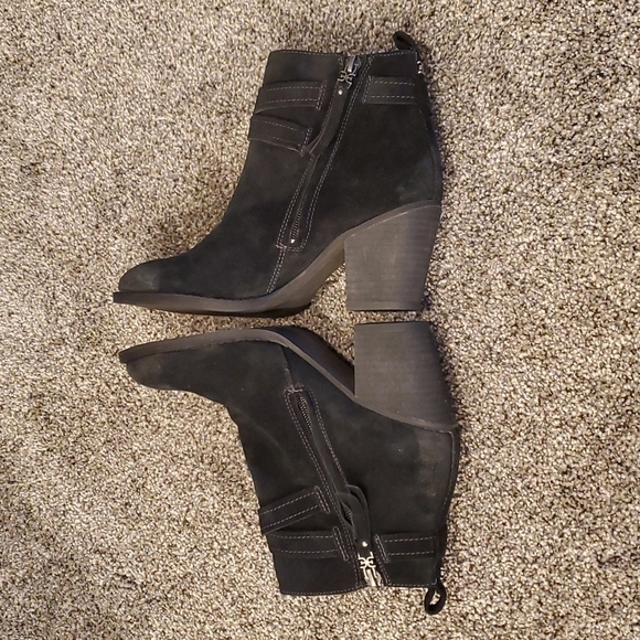 New Sam Edelman Myra Ankle boots block heels Suede upper shoes - Picture 7 of 13